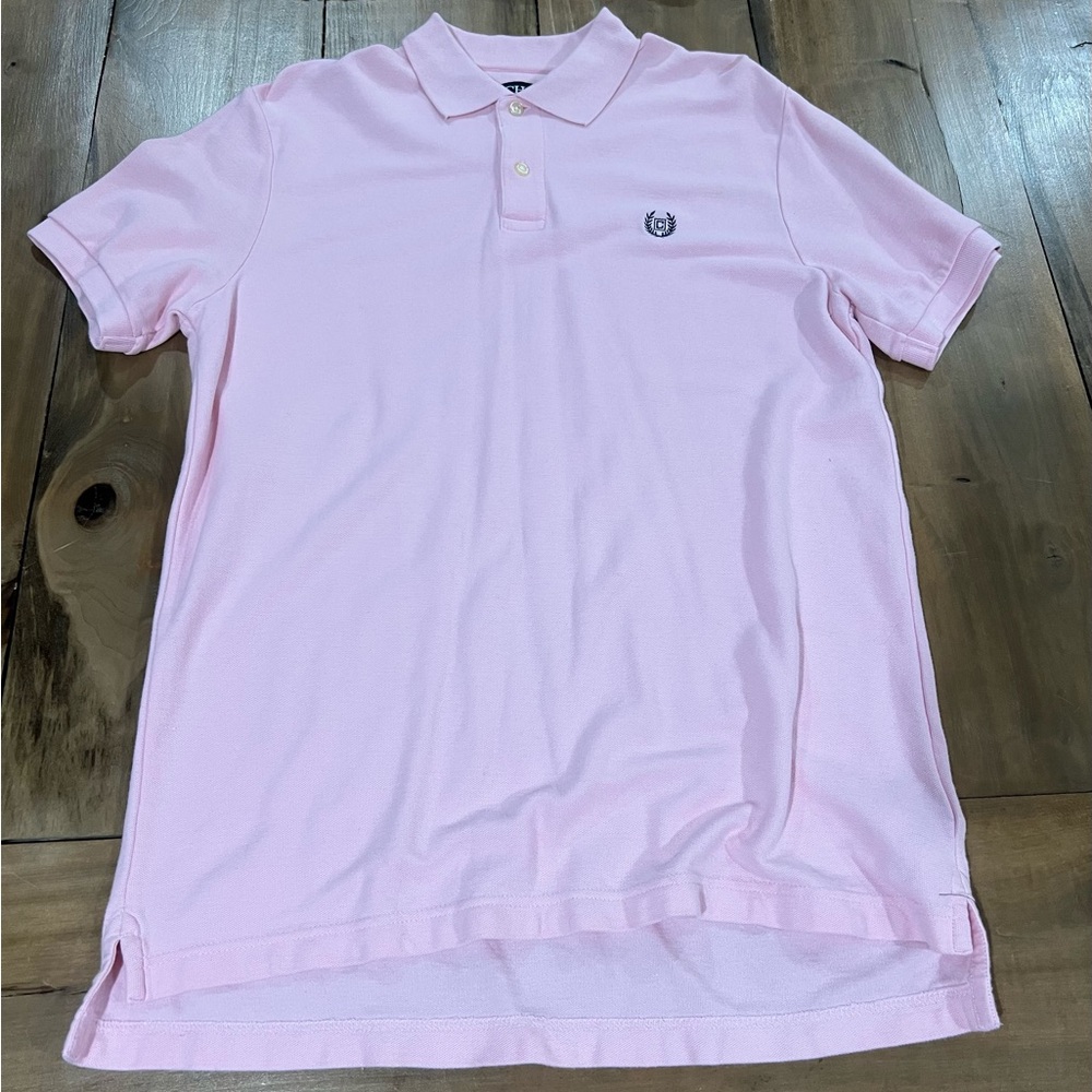 Chaps Men’s Short Sleeve Polo Shirt, Size Medium, Pink